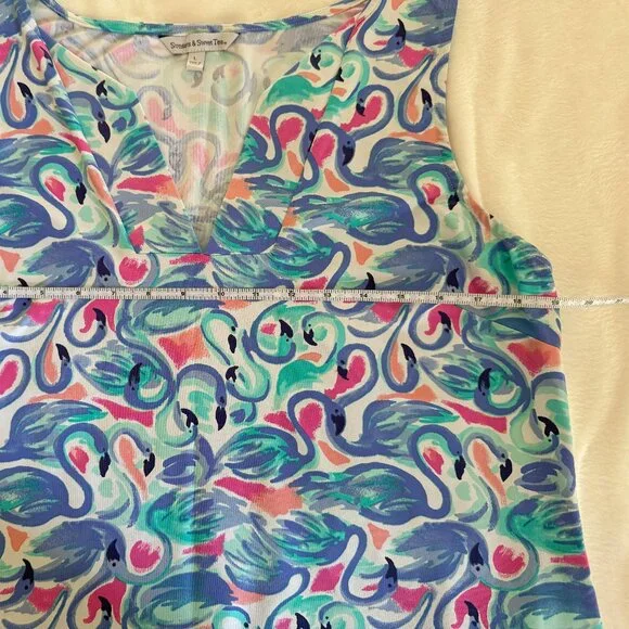 Sunsets & Sweet Tea Colorful Sleeveless Top - Large - Picture 3 of 6